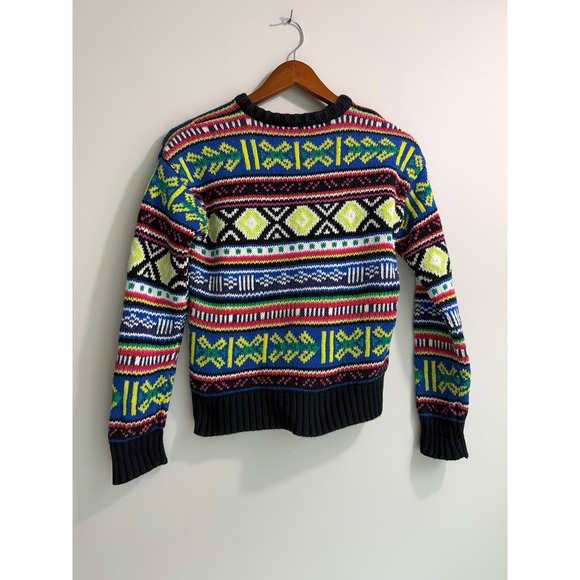 Lauren Ralph Lauren Sweaters - Lauren Ralph Lauren Womens Fair Isle Cotton Linen Sweater Multicolor Geometric S